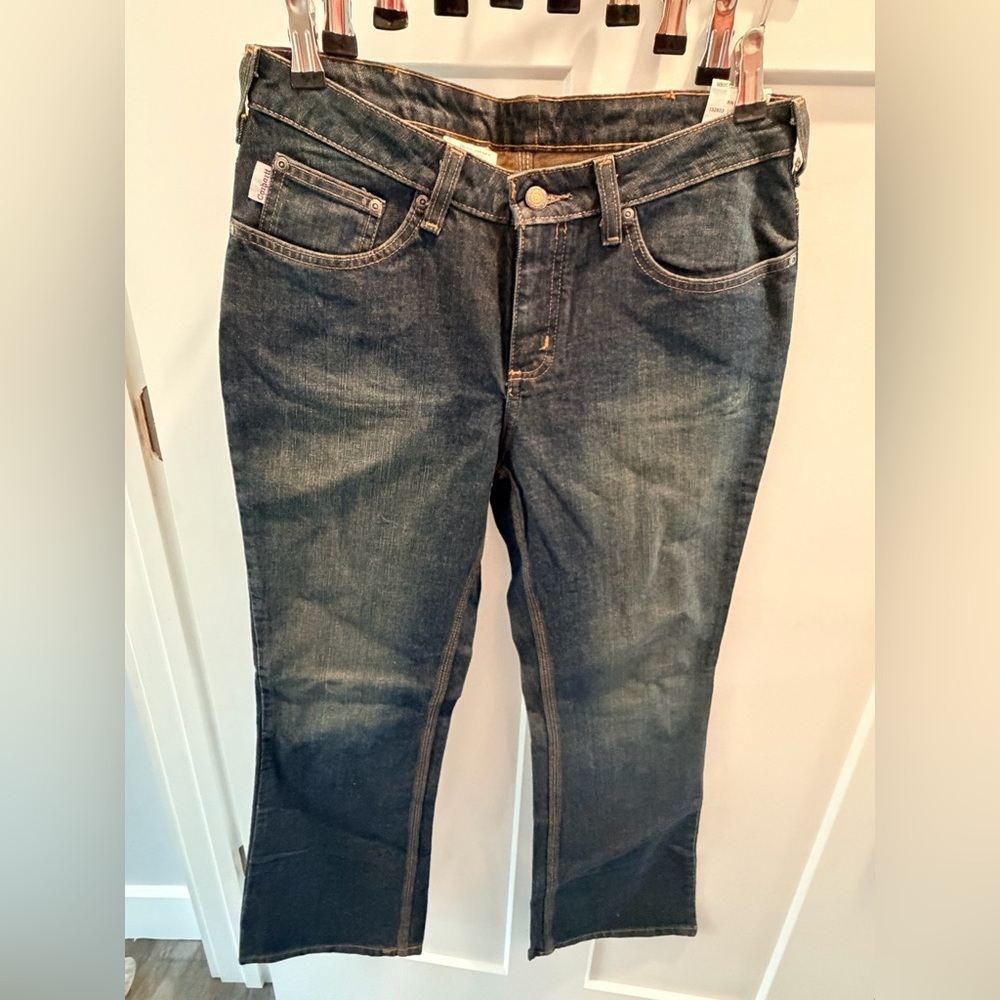Carhartt Women Bootcut Jeans 8x28 Stretch Traditional Fit Dark Wash Workwear NEW